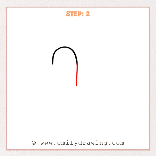 how to draw a bubble letter l - The top arc now connects to a long vertical stroke on the right side.